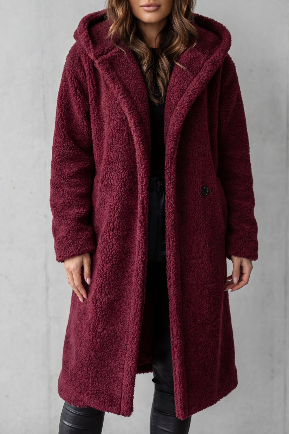 Fioranta – Plush hooded design – Long teddy coat-10469801197911-ZARA MAE LONDON