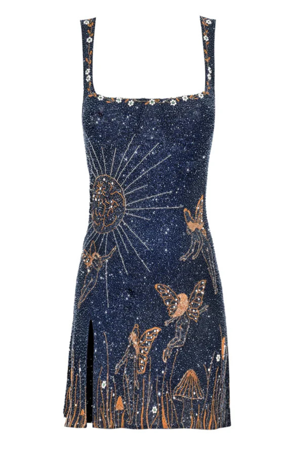 Solangea – Celestial embroidery – Mini dress-10416784900439-ZARA MAE LONDON