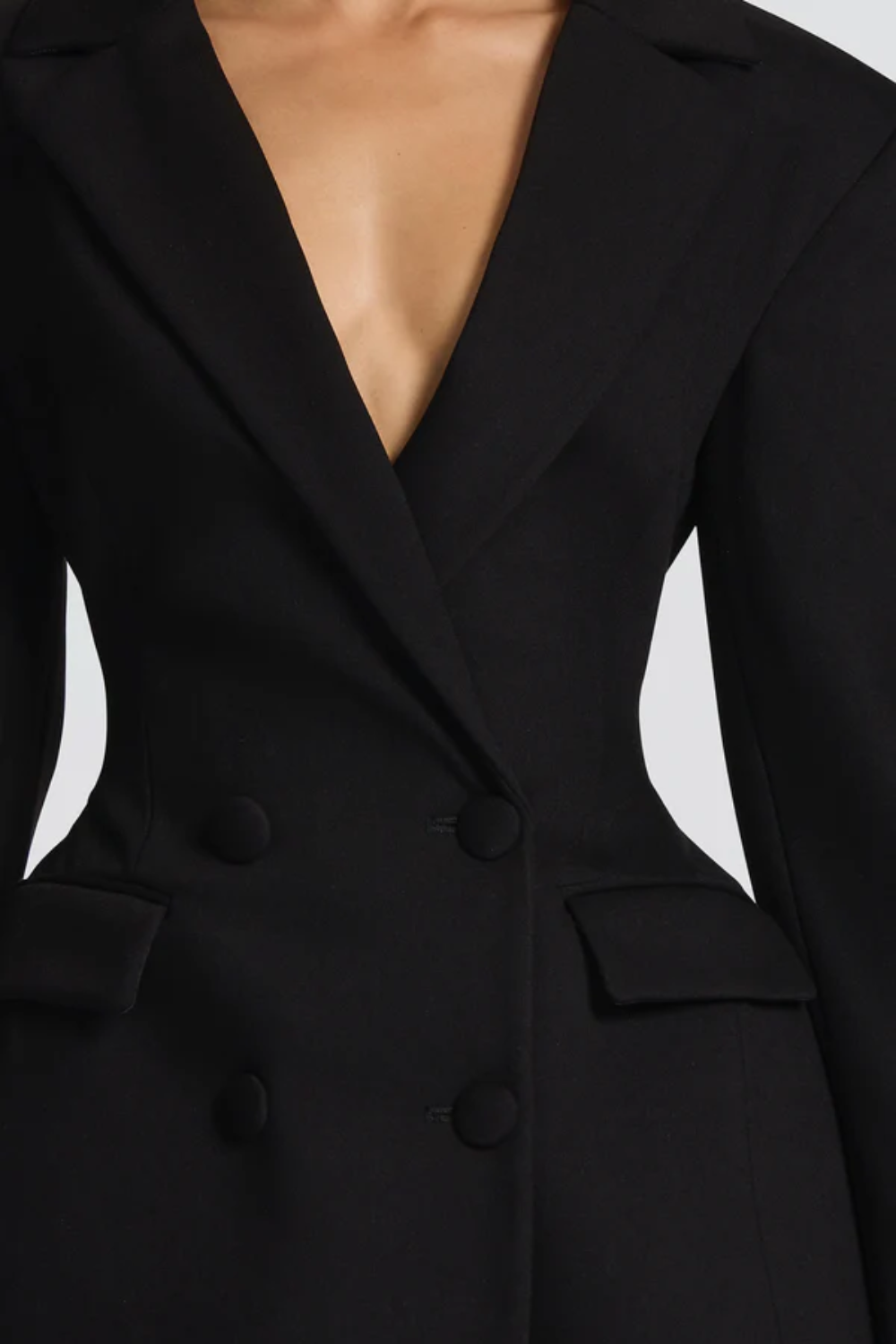 Elvéra – Sculpted double-breasted – Blazer mini dress-10420338721111-ZARA MAE LONDON