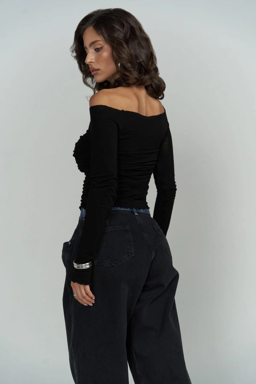 Tri-Fold Jeans Black-10427395113303-ZARA MAE LONDON