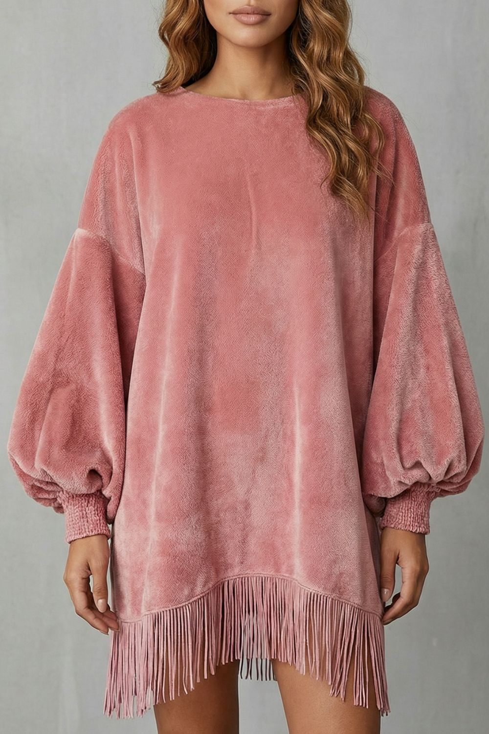 Bellurie – Voluminous sleeves – Fringe mini dress-10452963361111-ZARA MAE LONDON