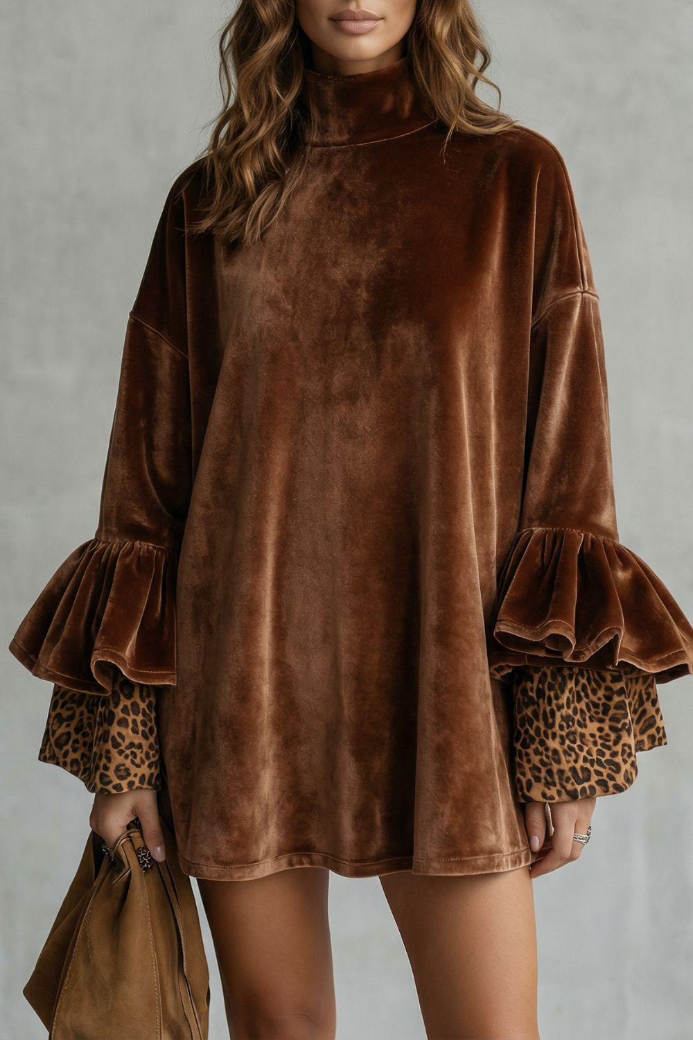 Velanique – Tiered sleeve detail – Velvet mini dress-10452986593623-ZARA MAE LONDON