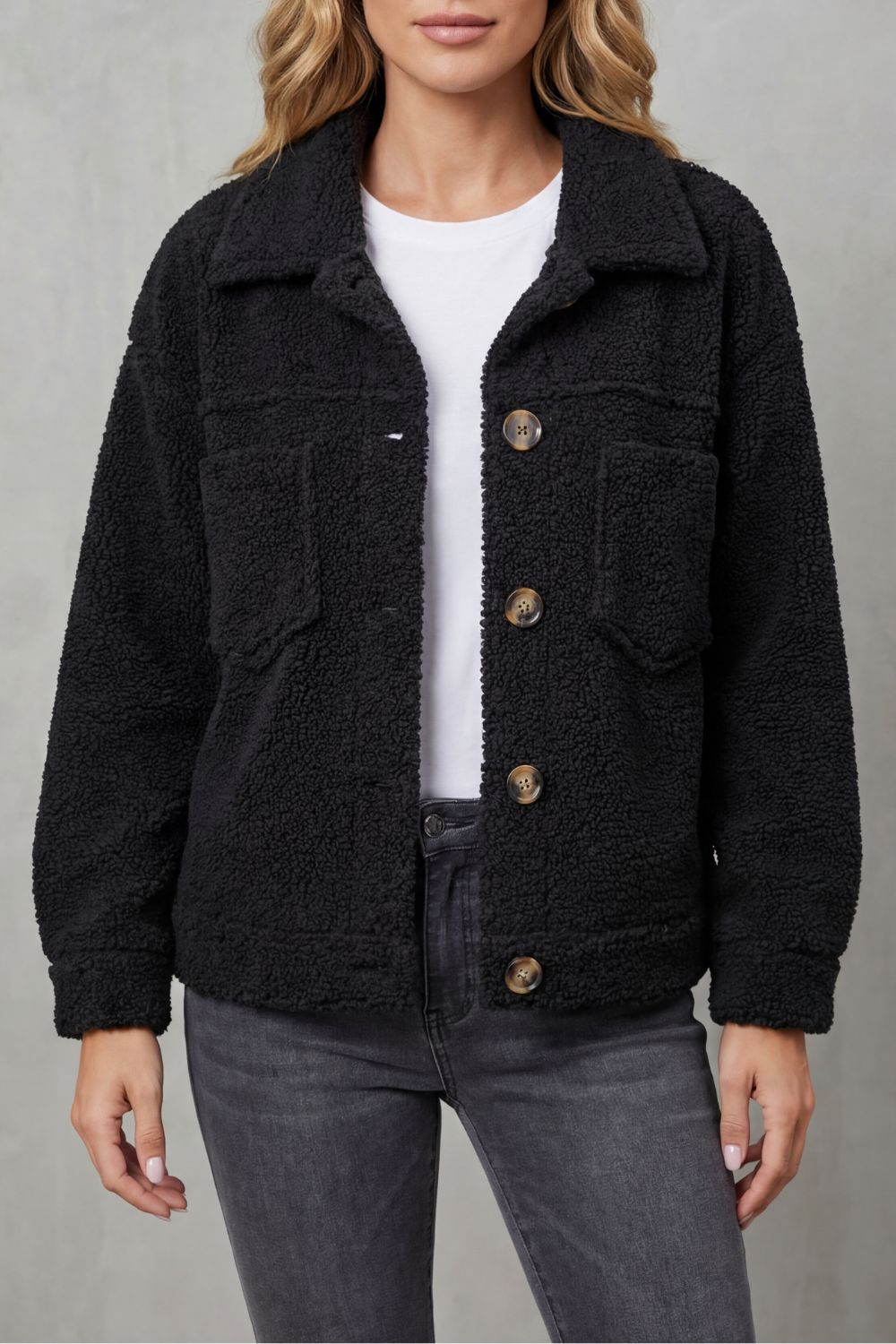 Floretta – Textured fleece style – Button-up jacket-10469906841943-ZARA MAE LONDON