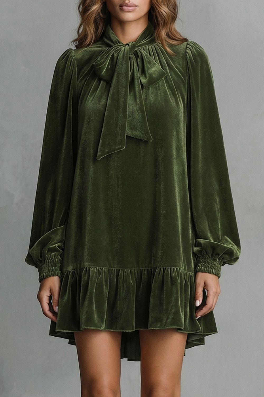 Velézia – Velvet bow detail – Mini dress-10453224227159-ZARA MAE LONDON