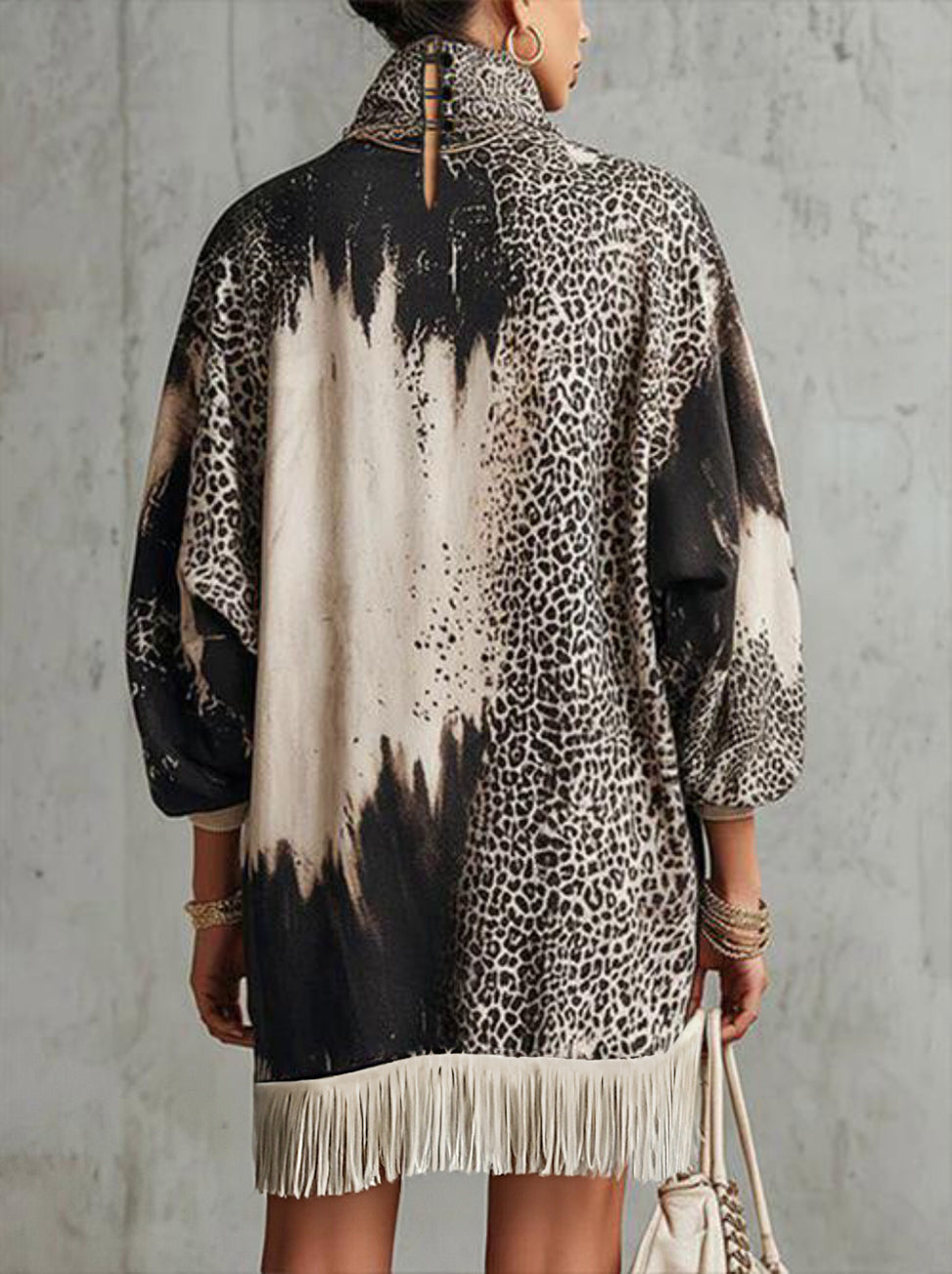 Solenne – Fringed hemline – Leopard mini dress-10443385831767-ZARA MAE LONDON