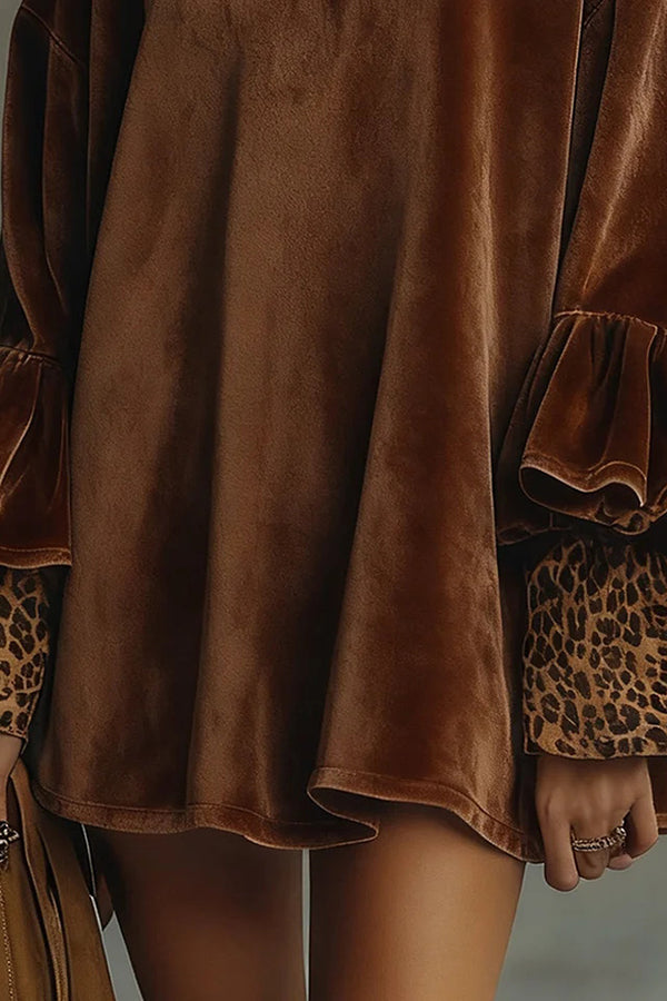 Velanique – Tiered sleeve detail – Velvet mini dress-10434829451607-ZARA MAE LONDON