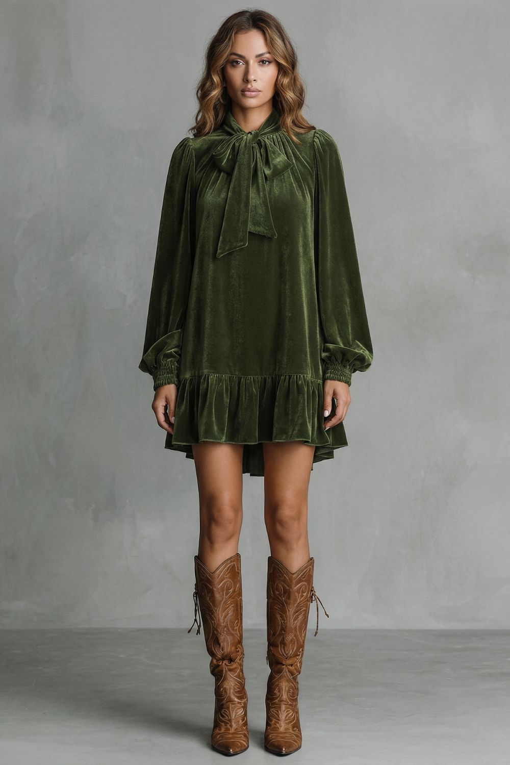 Velézia – Velvet bow detail – Mini dress-10453224227159-ZARA MAE LONDON