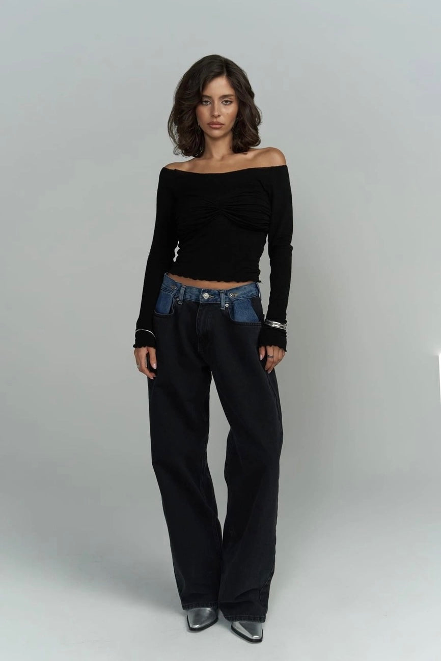 Tri-Fold Jeans Black-10427395113303-ZARA MAE LONDON