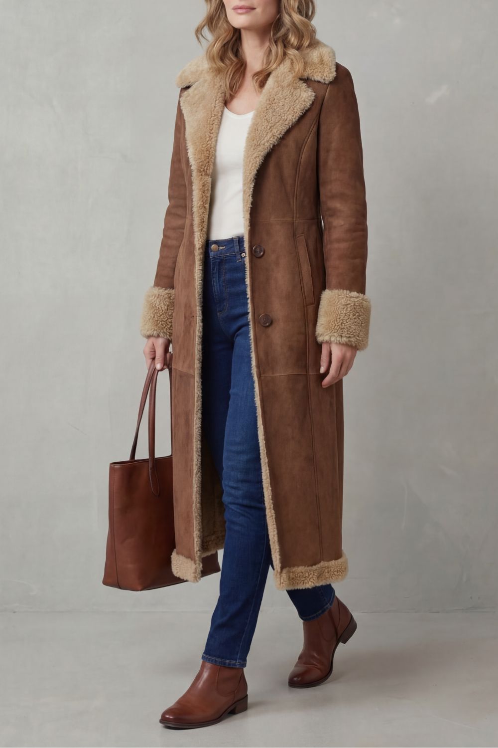 Selvion – Shearling-lined silhouette – Long winter coat-10487167877463-ZARA MAE LONDON