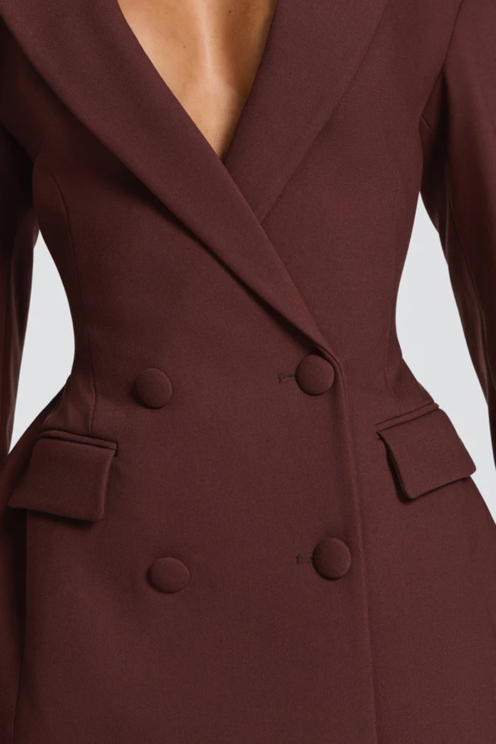 Elvéra – Sculpted double-breasted – Blazer mini dress-10420338721111-ZARA MAE LONDON