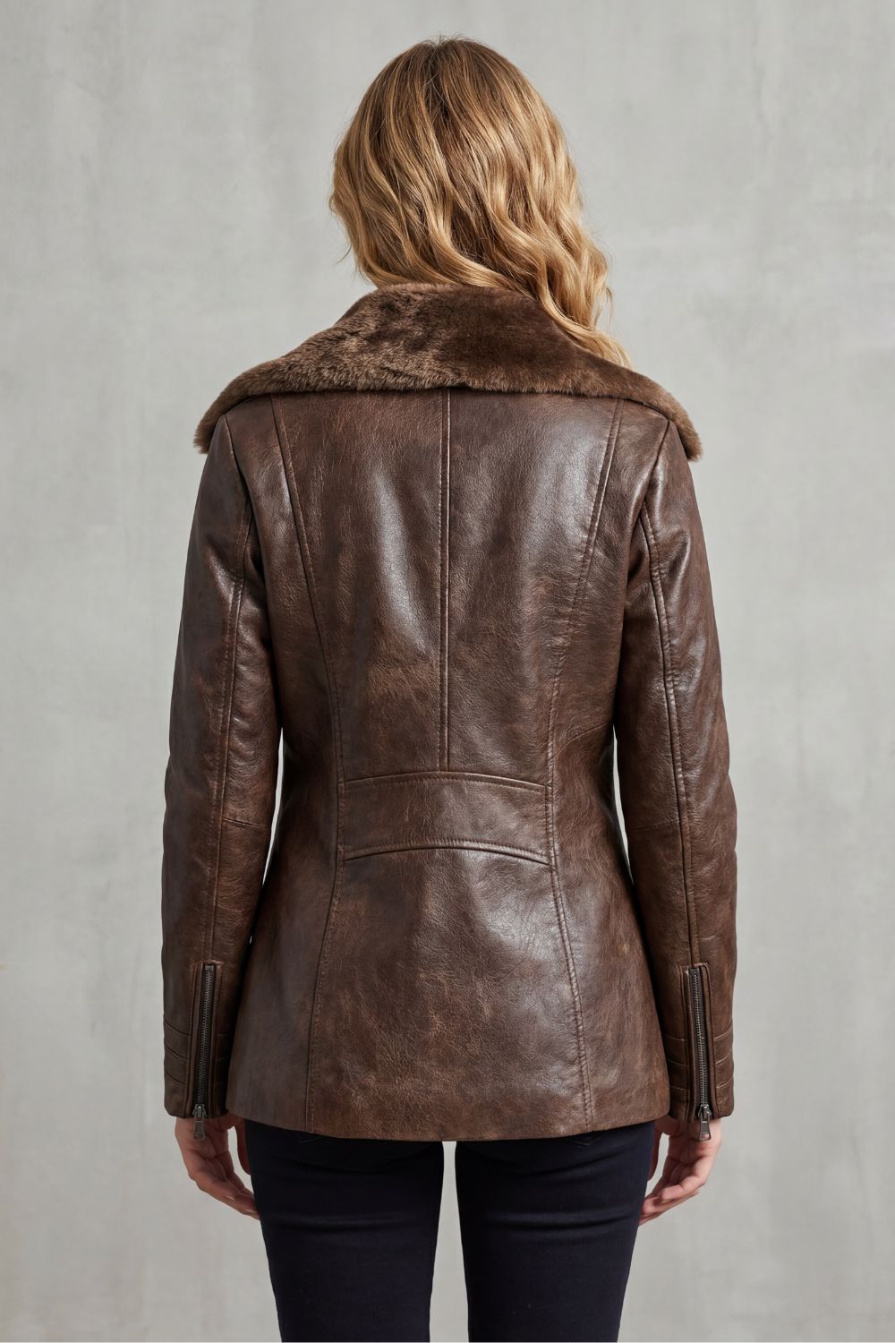 Ravella – Shearling-lined elegance – Leather jacket-10475326472535-ZARA MAE LONDON