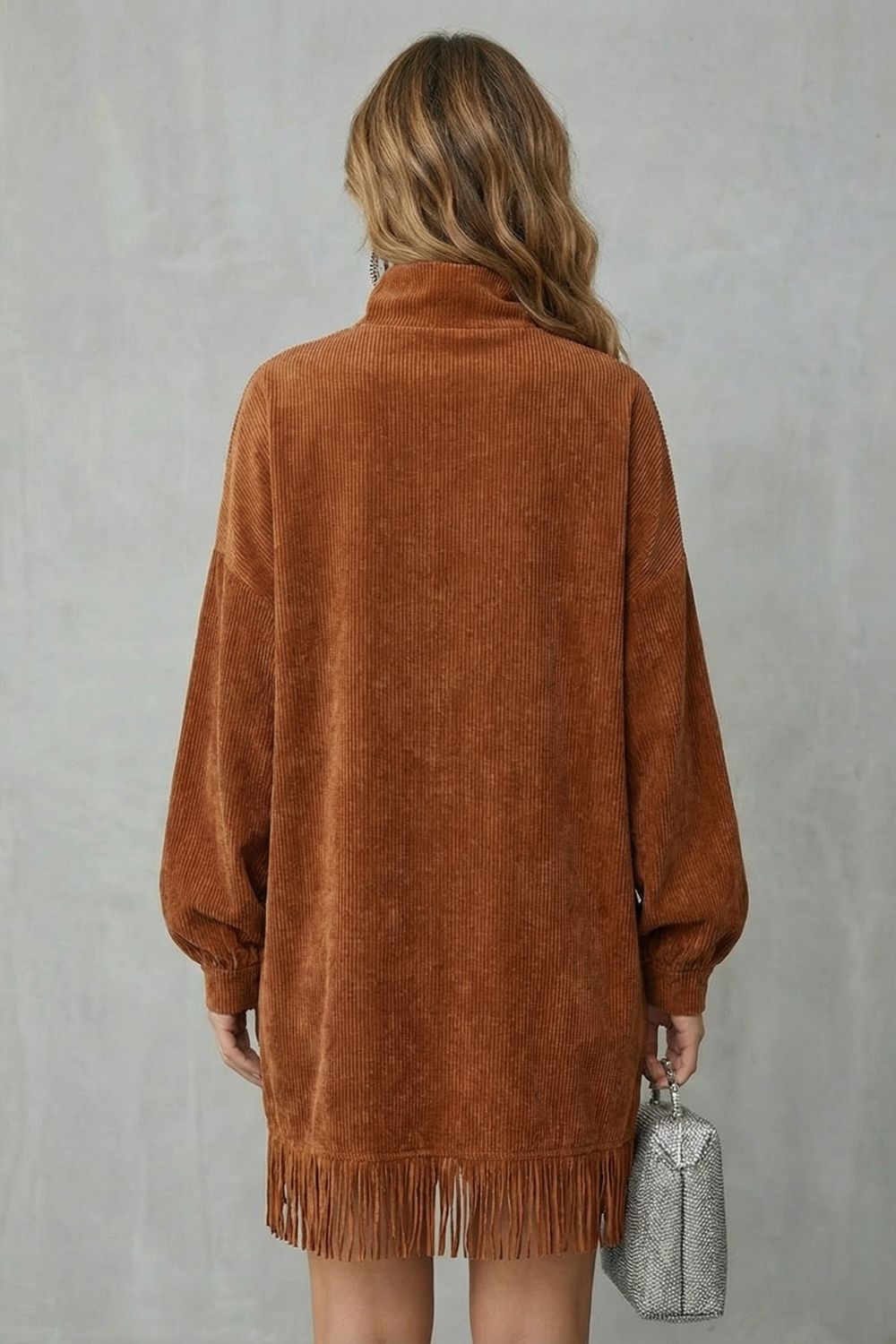 Castellaine – Fringed charm – Turtleneck mini dress-10454117777751-ZARA MAE LONDON