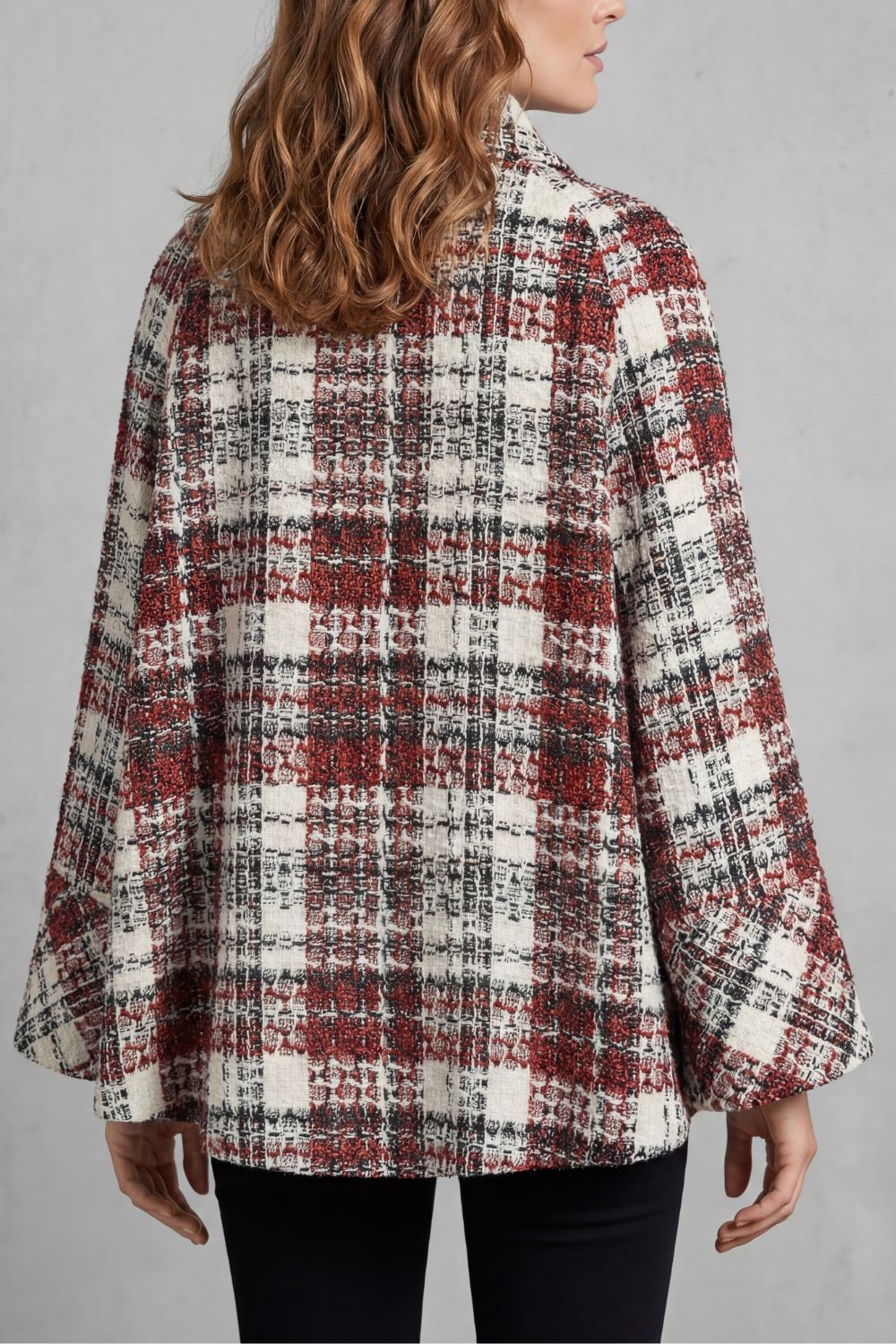Rosélle – Vintage check flair – Wool cape coat-10475326767447-ZARA MAE LONDON