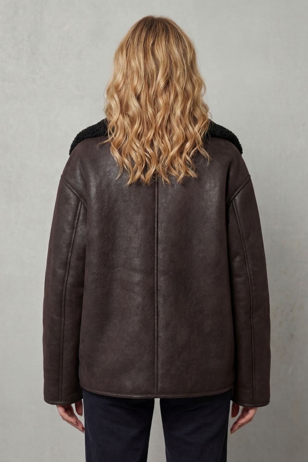Bravonne – Shearling-lined design – Oversized aviator jacket-10477023691095-ZARA MAE LONDON