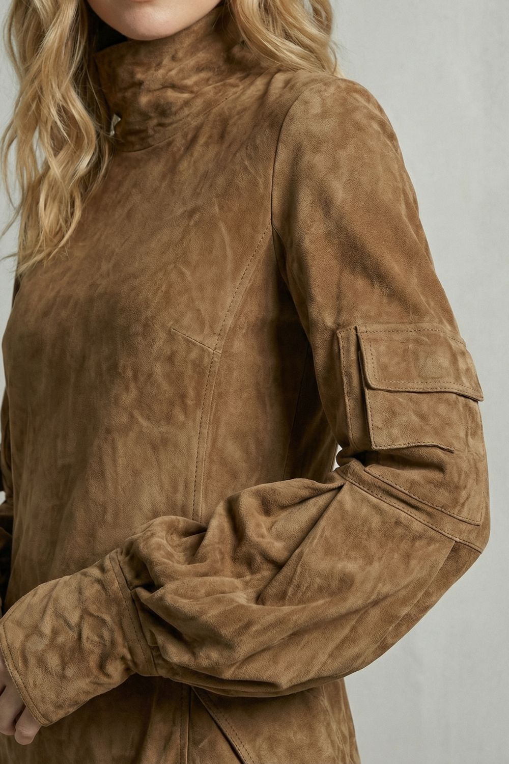 Marcella – High neck silhouette – Suede-effect mini dress-10452941308247-ZARA MAE LONDON