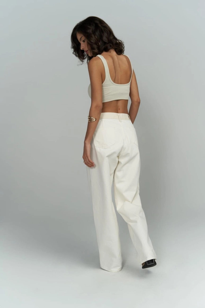 Tri-Fold Jeans Cream-10427394687319-ZARA MAE LONDON