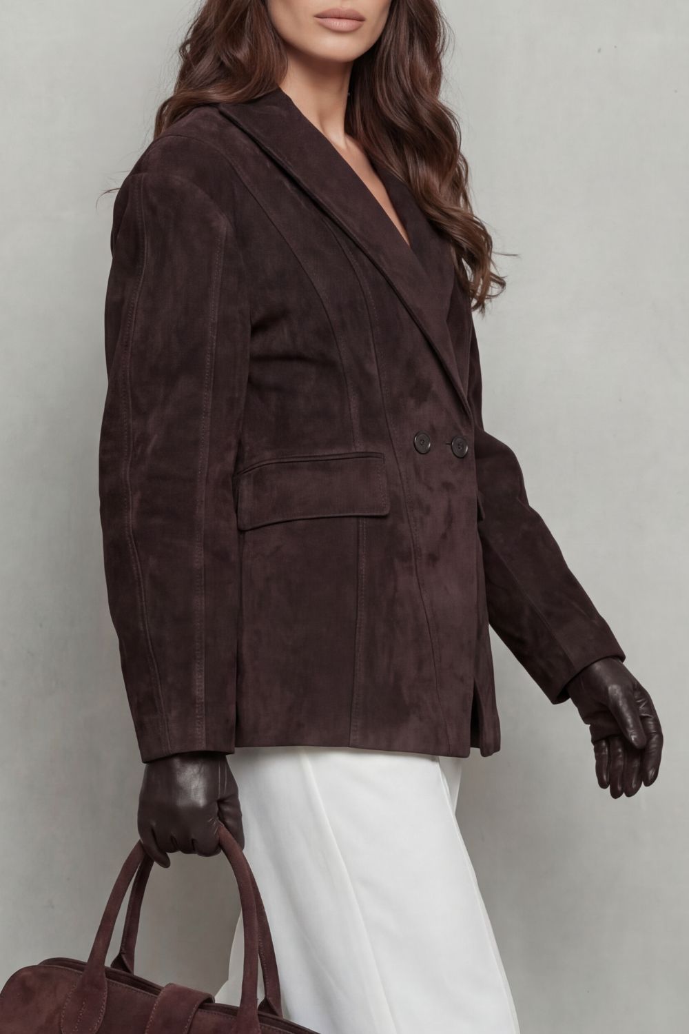 Savrielle – Sculpted silhouette – Suede jacket-10472590115159-ZARA MAE LONDON