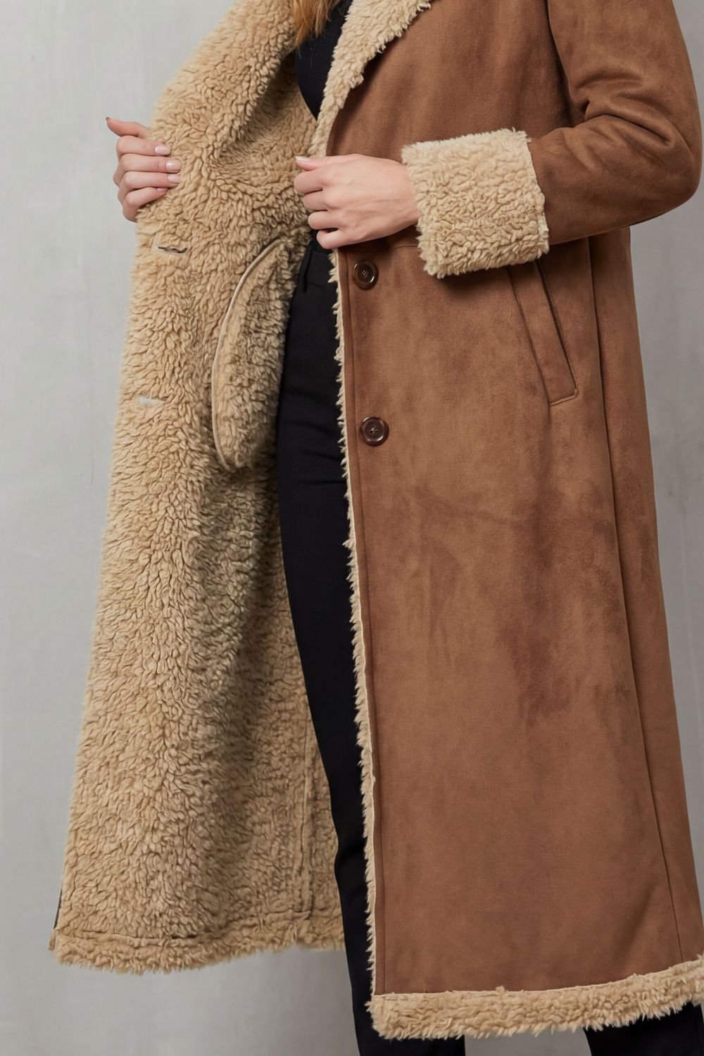 Selvion – Shearling-lined silhouette – Long winter coat-10487167877463-ZARA MAE LONDON