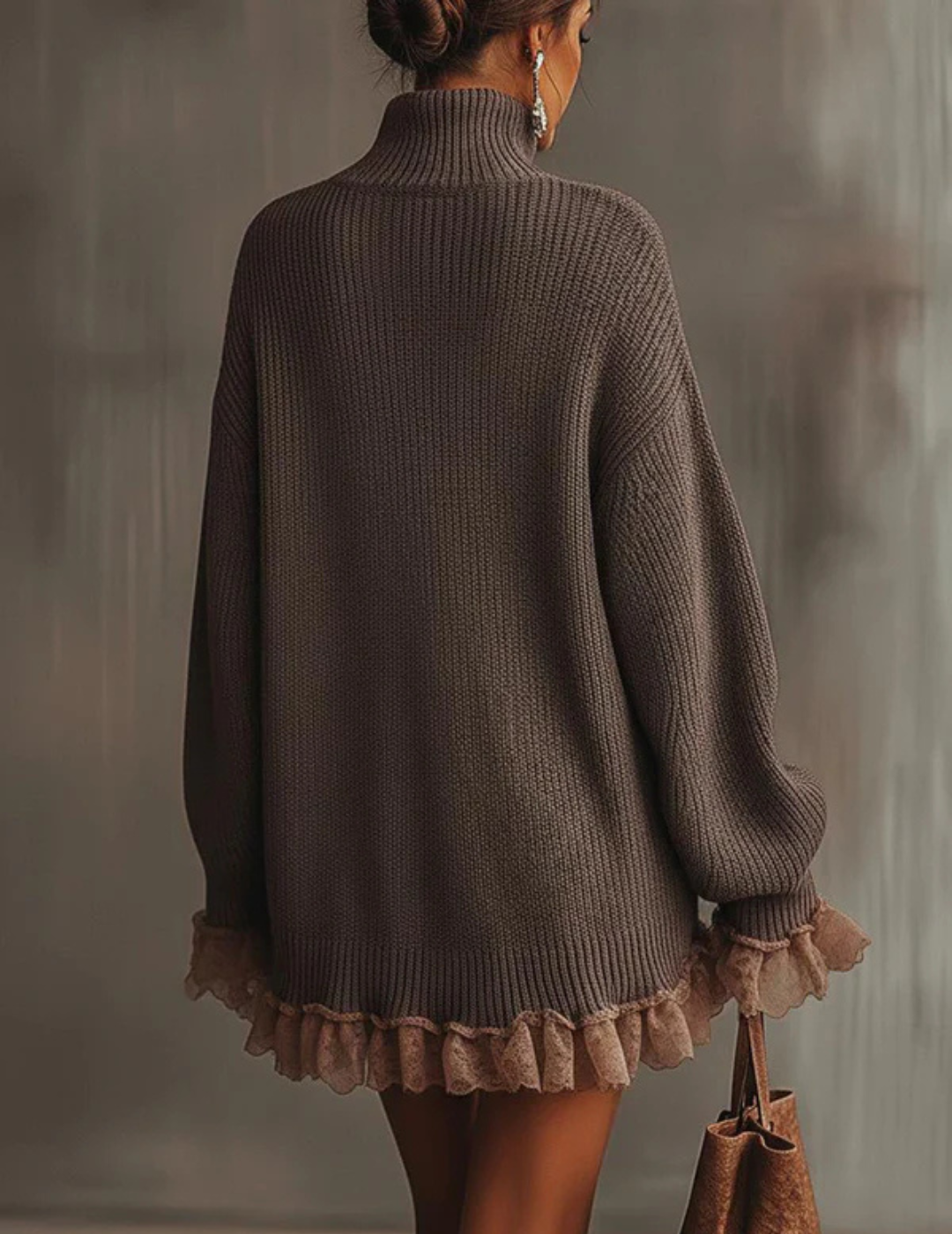 Morvelle – Ruffled hem knit – Sweater dress-10421940846935-ZARA MAE LONDON