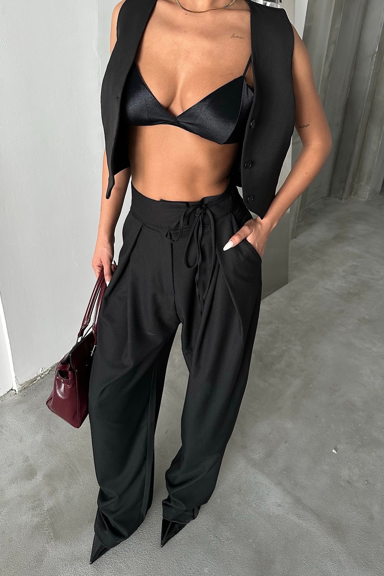 Wide Legs Pleated Trousers-10427394785623-ZARA MAE LONDON