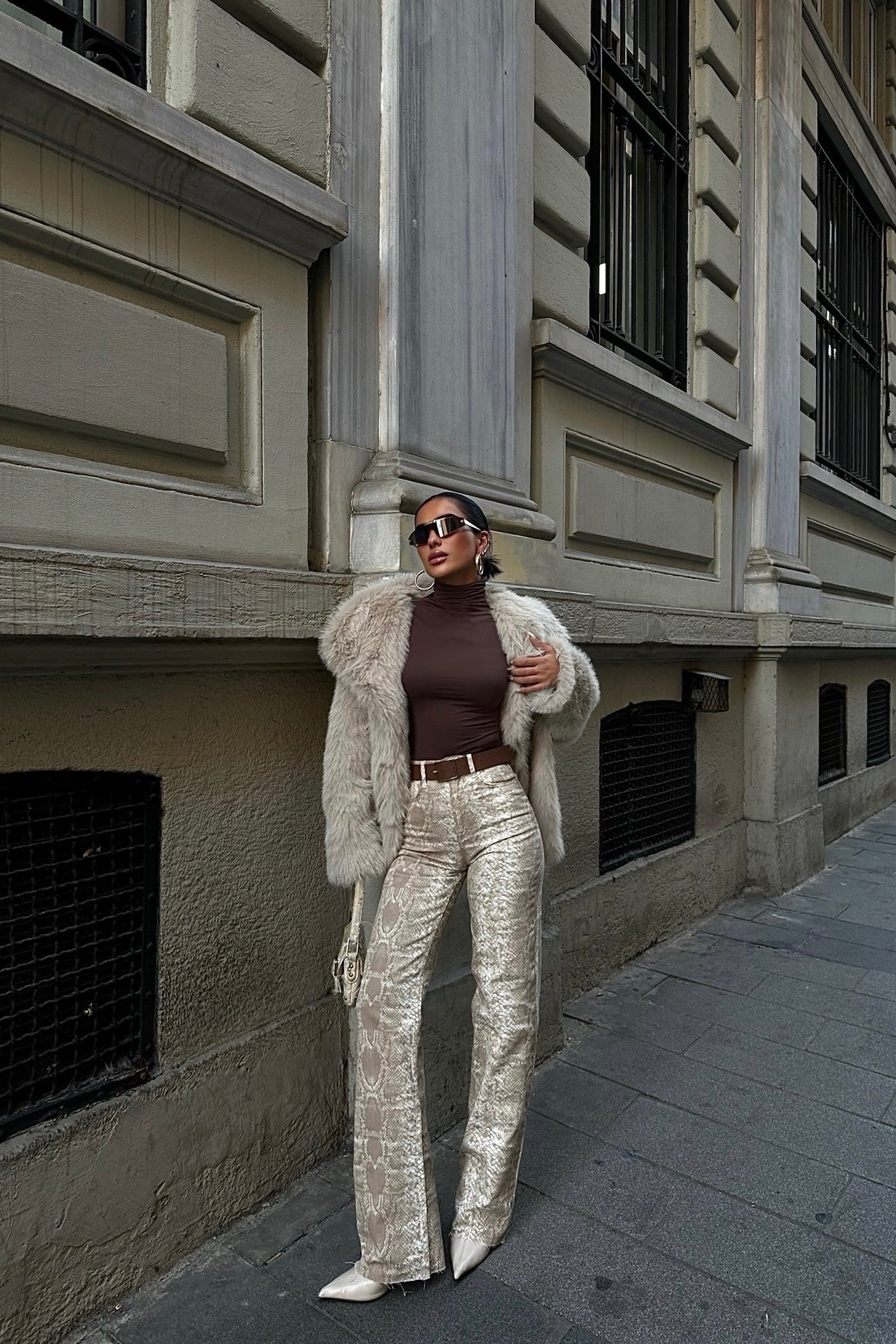 Snake Print Palazzo Jeans-10427395604823-ZARA MAE LONDON