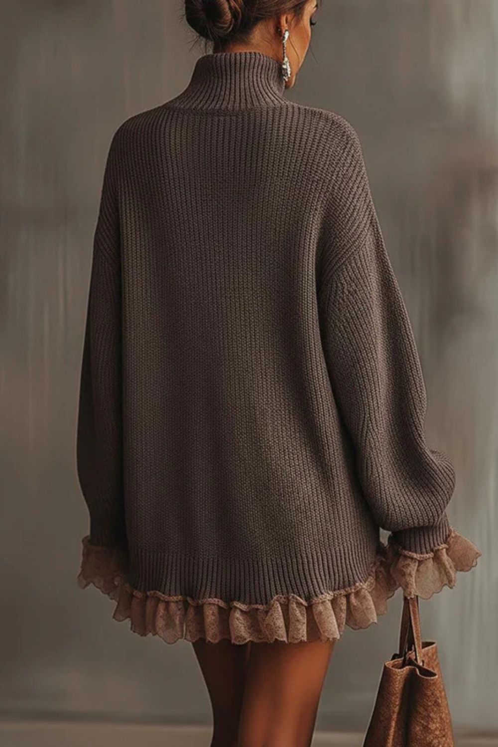Morvelle – Ruffled hem knit – Sweater dress