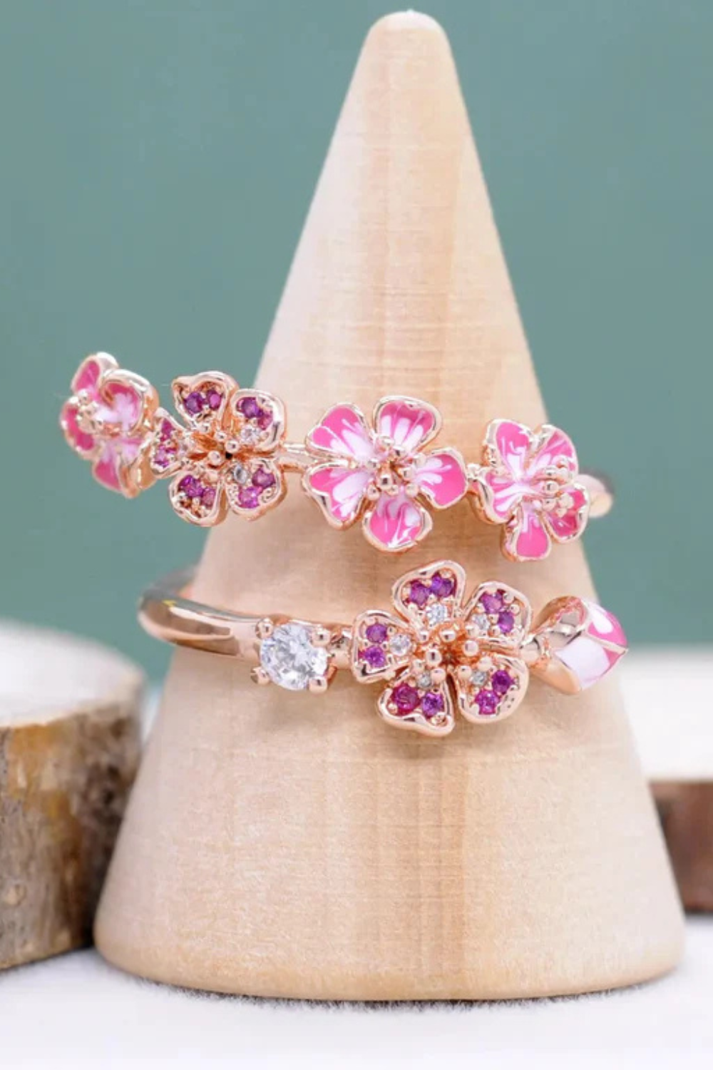 Seraphelle – Blossom sparkle – Adjustable ring-10418913476951-ZARA MAE LONDON