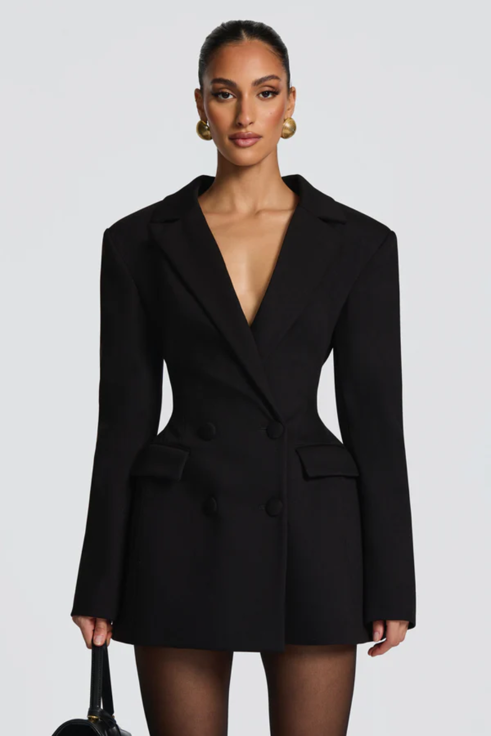 Elvéra – Sculpted double-breasted – Blazer mini dress-10420338721111-ZARA MAE LONDON