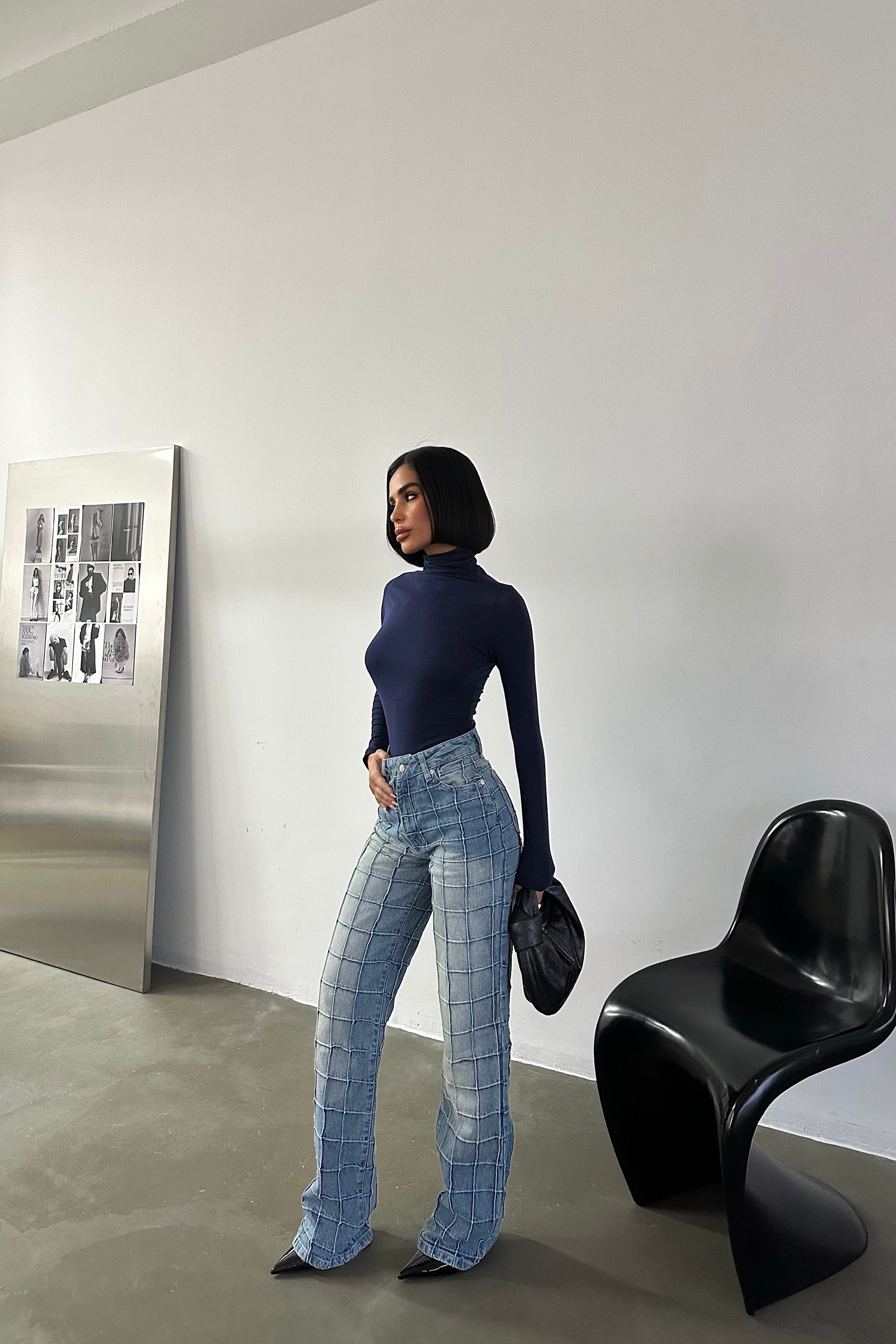 Stitched Square Straight-Leg Jeans-10427394982231-ZARA MAE LONDON