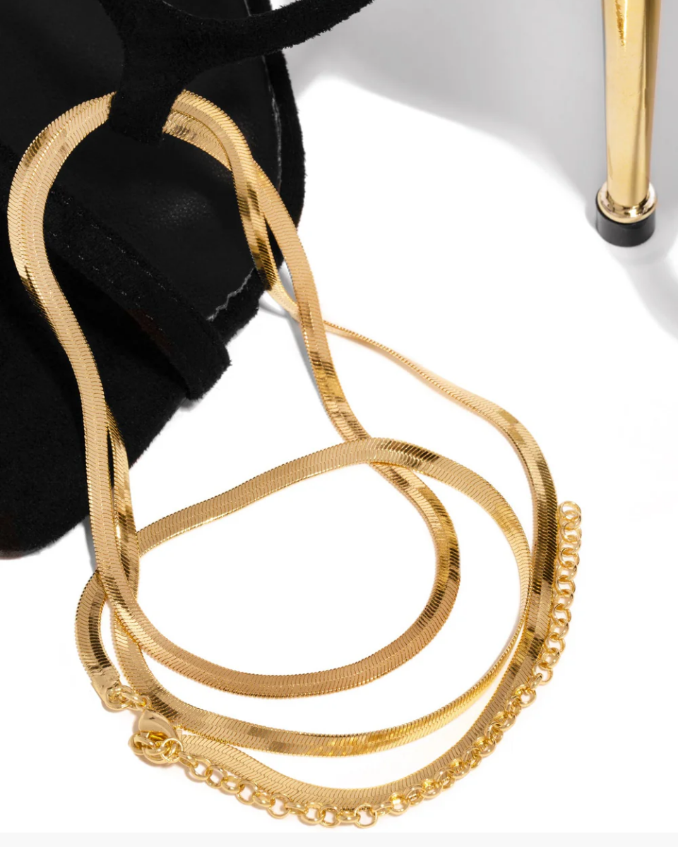 Adrienne – Gold-tone hardware – Ankle chain stiletto heels-10418922783063-ZARA MAE LONDON