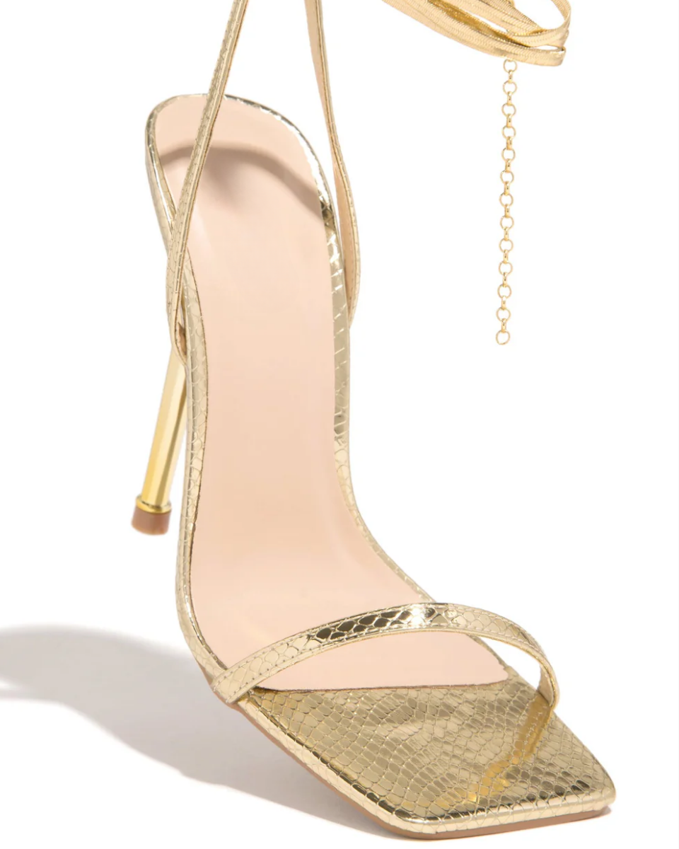 Adrienne – Gold-tone hardware – Ankle chain stiletto heels-10418922783063-ZARA MAE LONDON