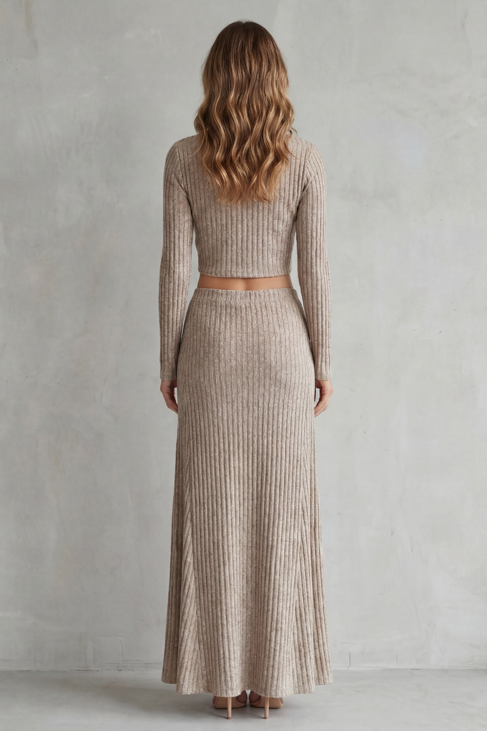 Aubrie – Ribbed Knit Elegance – Two-Piece Lounge Set-10490774847831-ZARA MAE LONDON