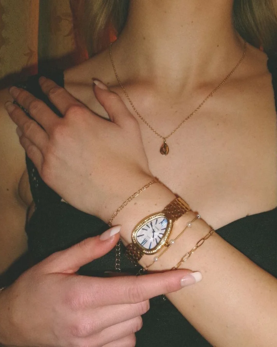 Aurelia – Teardrop design – Gold-toned watch-10427344585047-ZARA MAE LONDON