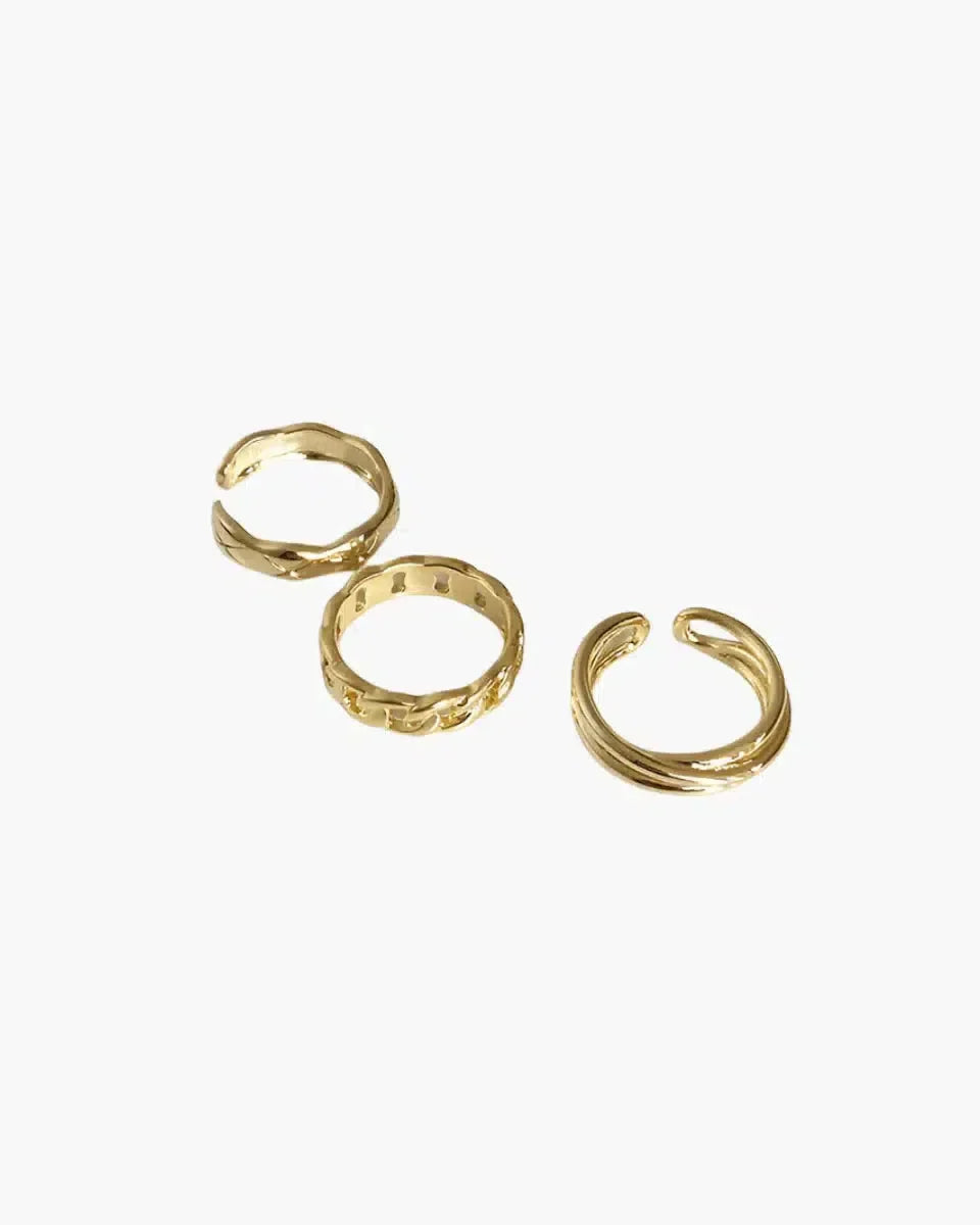 Auriane – Twisted design – Hoop ring trio-10419040977239-ZARA MAE LONDON