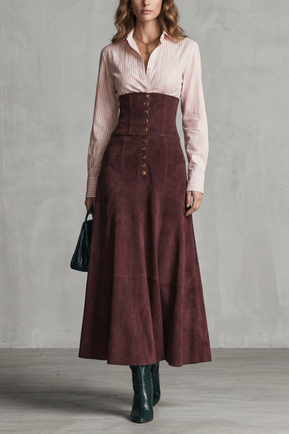 Avelinne – Corset waist silhouette – Maxi A-line skirt-10483507593559-ZARA MAE LONDON