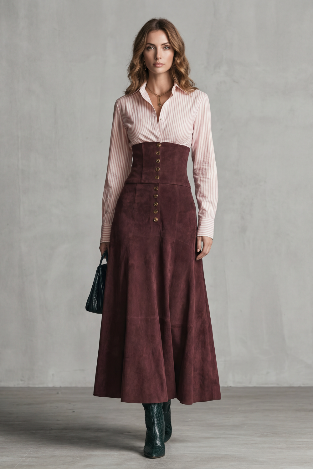 Avelinne – Corset waist silhouette – Maxi A-line skirt-10483507593559-ZARA MAE LONDON