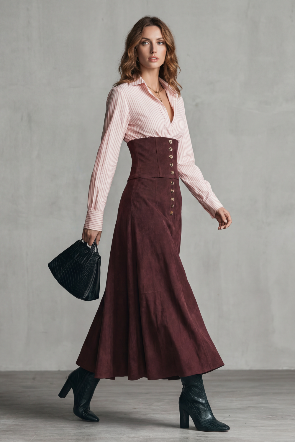 Avelinne – Corset waist silhouette – Maxi A-line skirt-10483507593559-ZARA MAE LONDON