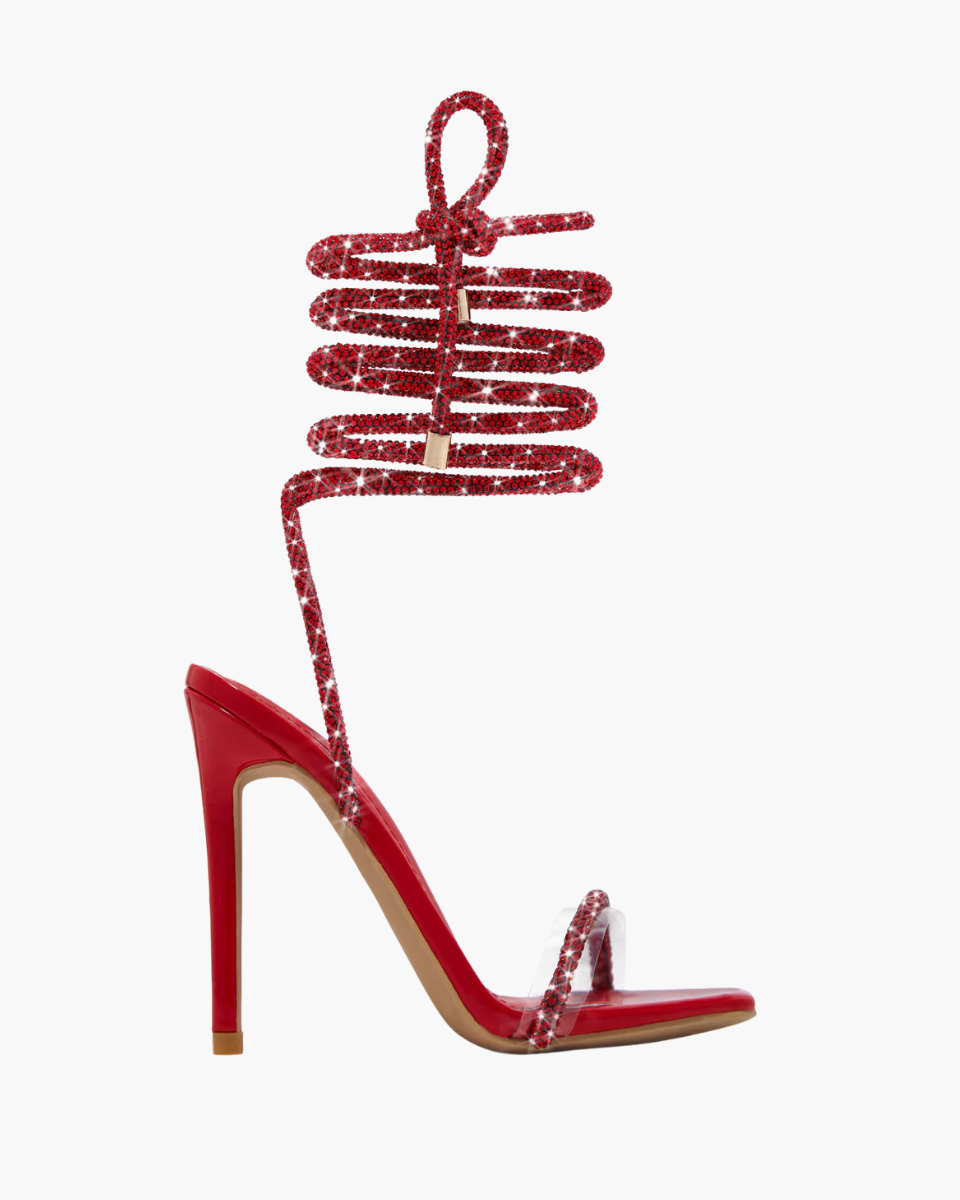 Bellezza – Embellished straps – Lace-up stiletto heels-10418922553687-ZARA MAE LONDON