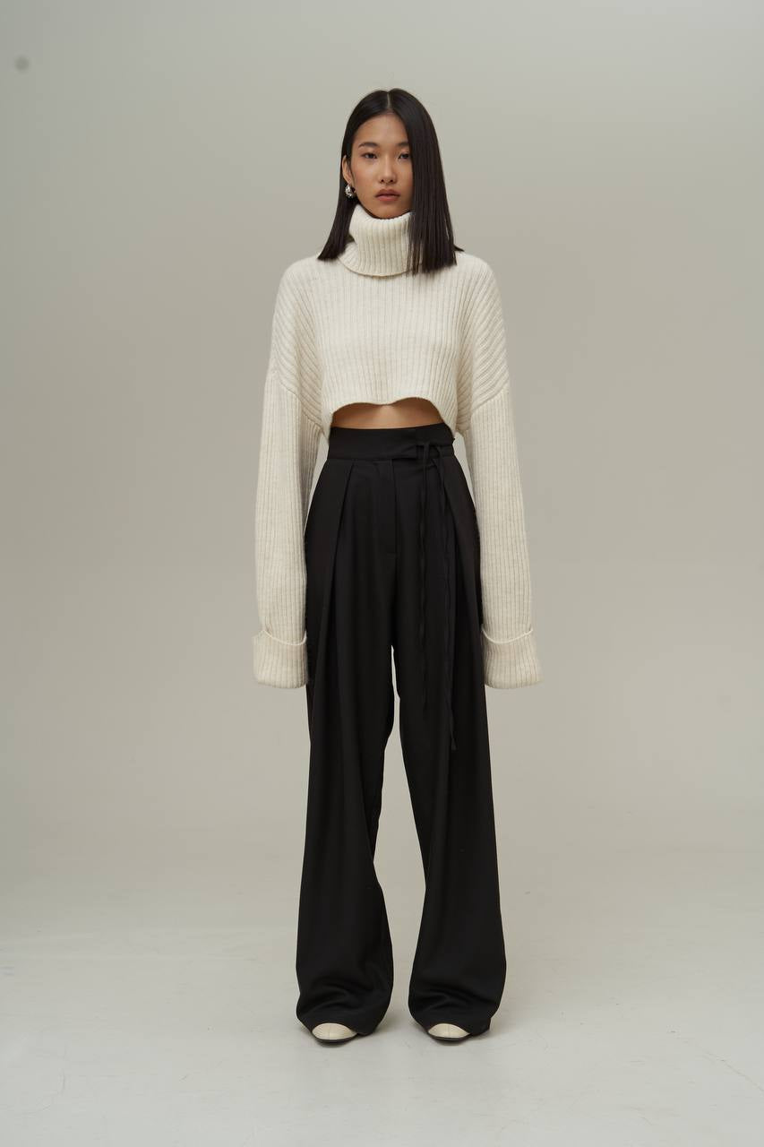 Wide Legs Pleated Trousers-10427394785623-ZARA MAE LONDON