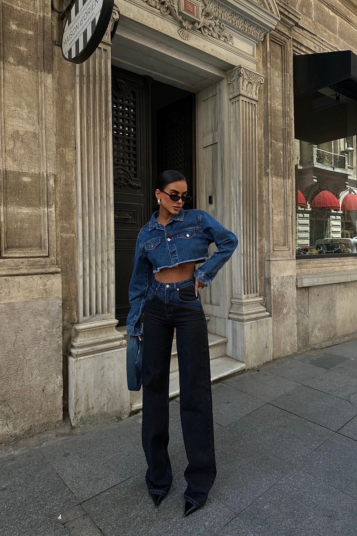 Bicolor Straight Jeans-10427395342679-ZARA MAE LONDON