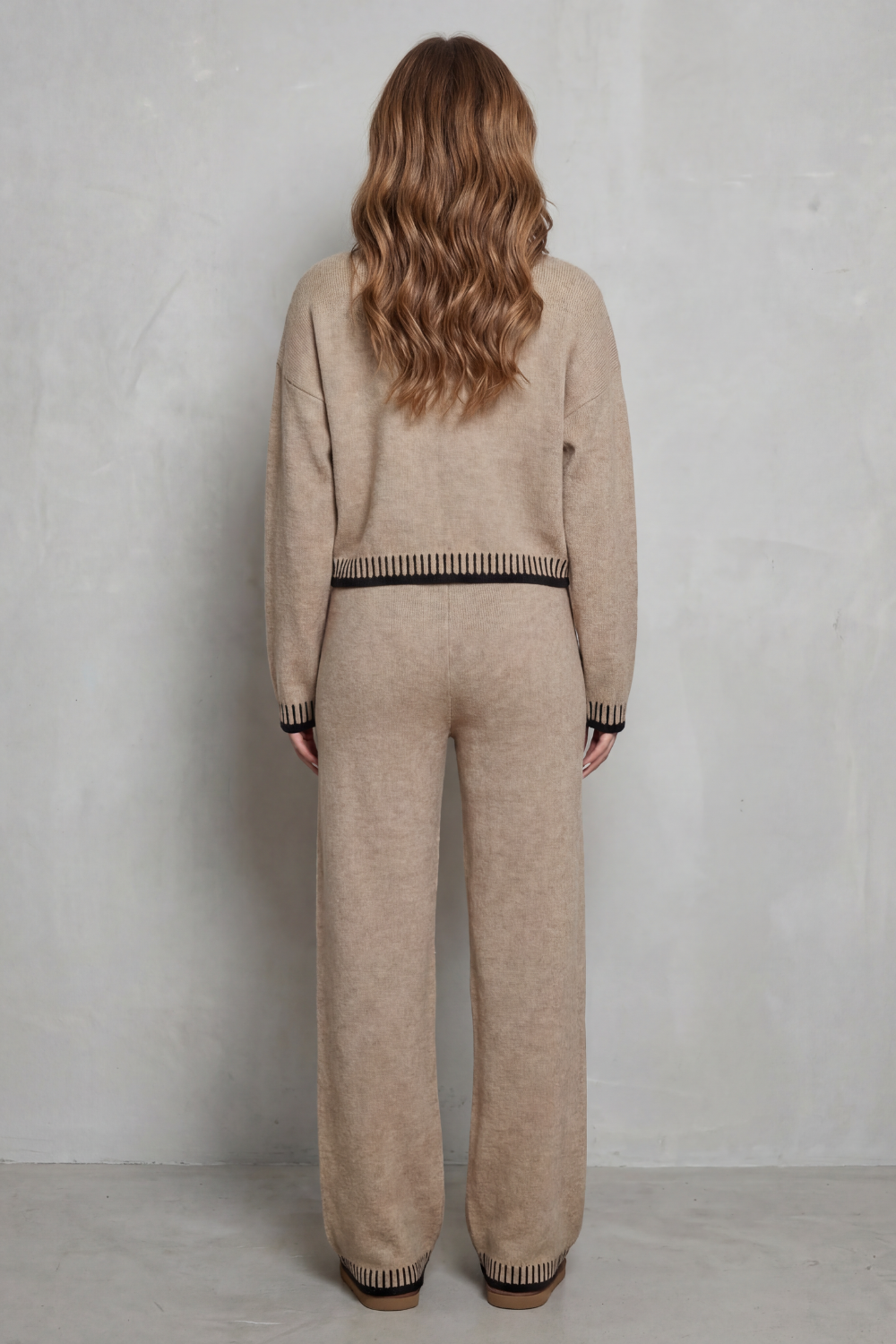 Cerivelle – Contrast trim – Knit loungewear set