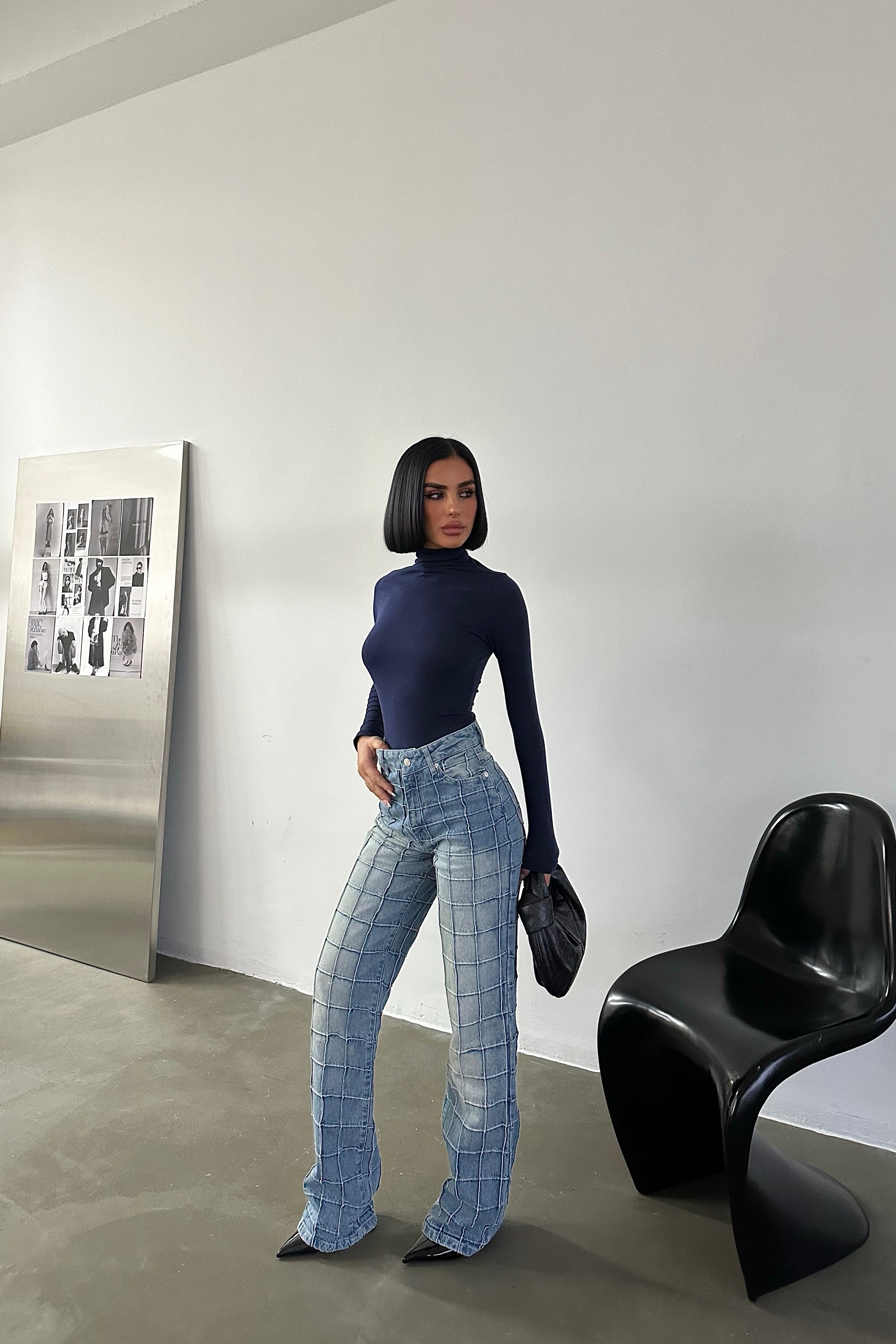 Stitched Square Straight-Leg Jeans-10427394982231-ZARA MAE LONDON