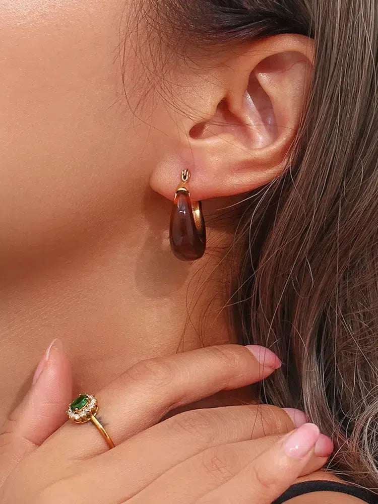 Daliana – Bold burgundy – Acrylic earrings-10419150750039-ZARA MAE LONDON