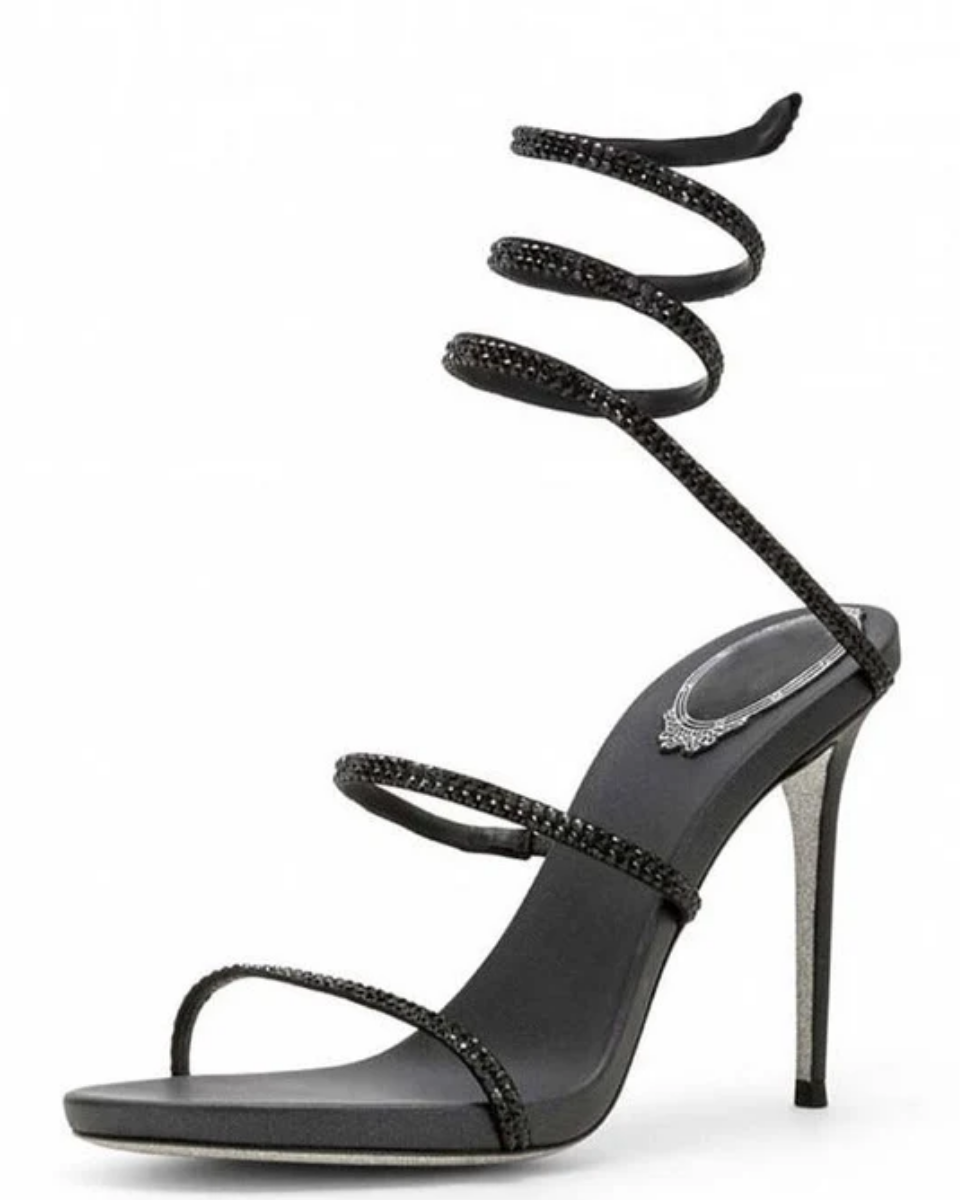 Desideria – Thin stiletto – Rhinestone double-strap heels-10418922455383-ZARA MAE LONDON