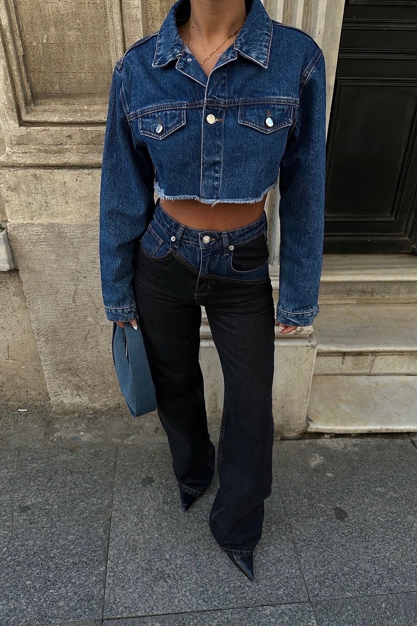 Bicolor Straight Jeans-10427395342679-ZARA MAE LONDON