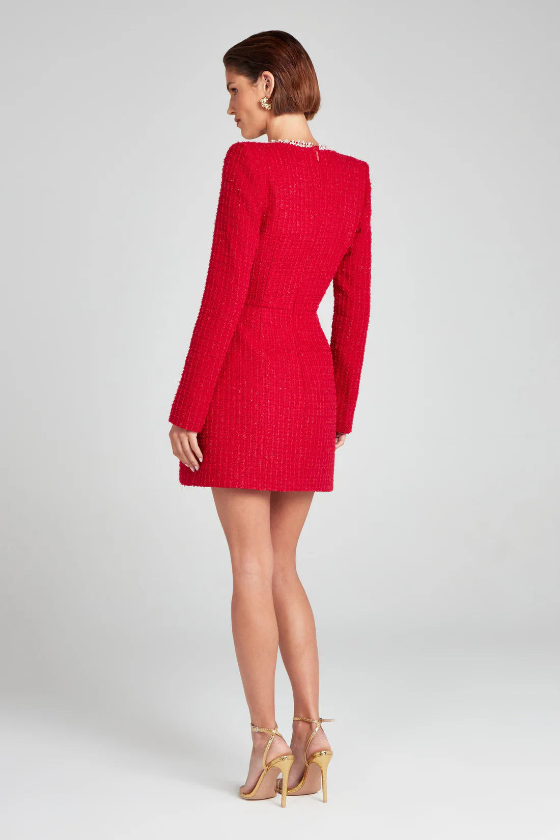 Elizette – Pearl-trimmed elegance – Tweed mini dress-10417483546967-ZARA MAE LONDON