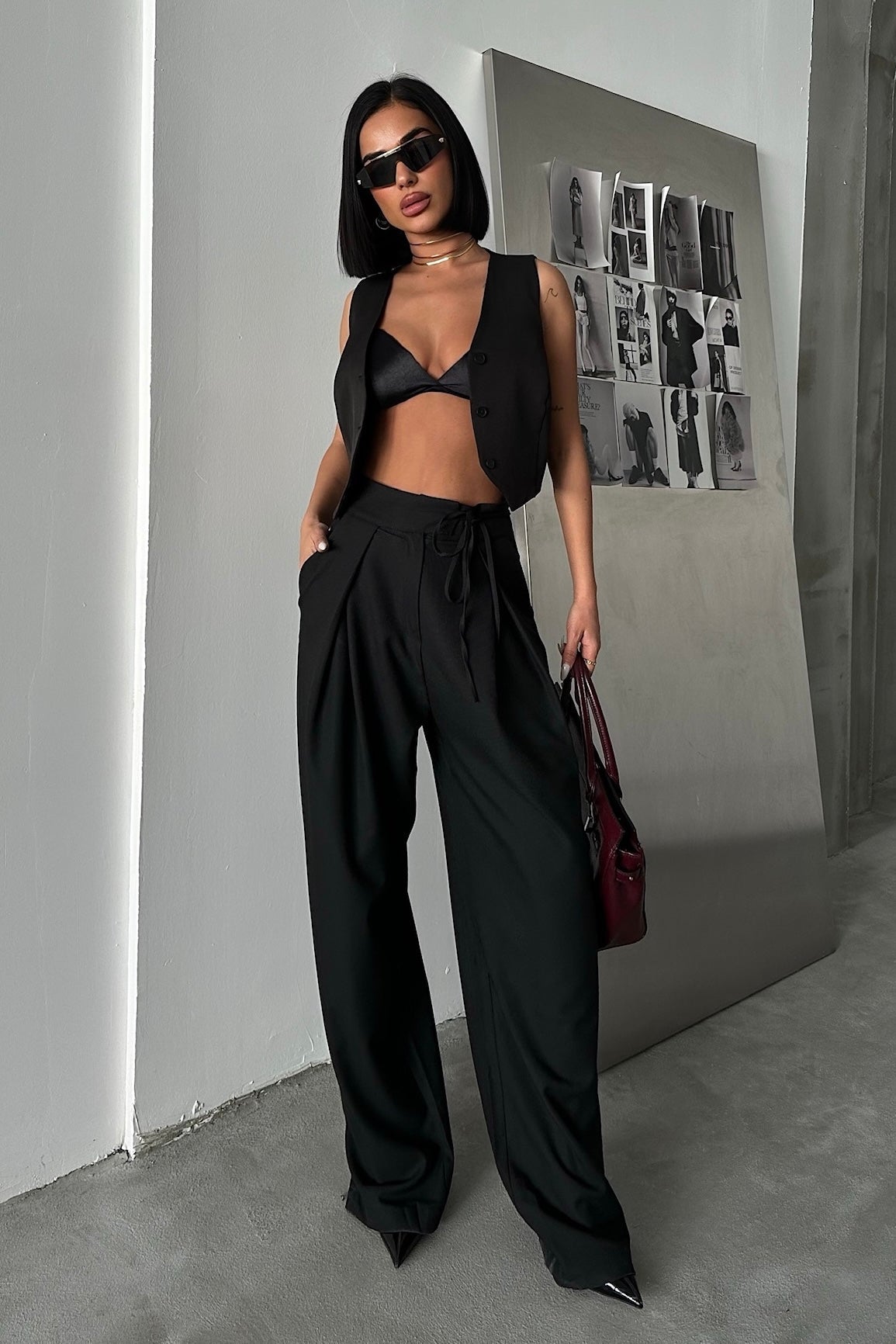 Wide Legs Pleated Trousers-10427394785623-ZARA MAE LONDON