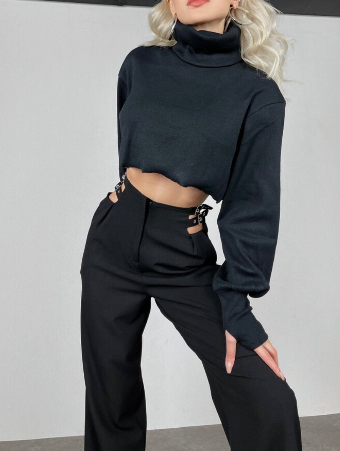 Belt Waist Noche Trousers-10427394654551-ZARA MAE LONDON
