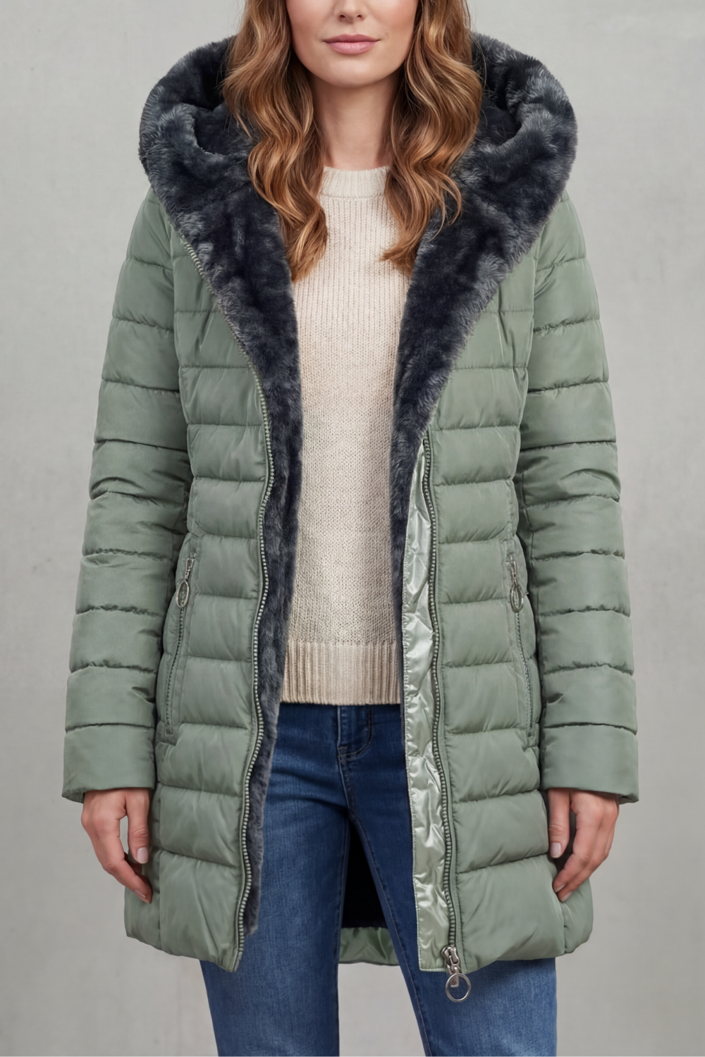 Elowen – Faux fur lined – Winter parka coat-10469896651095-ZARA MAE LONDON