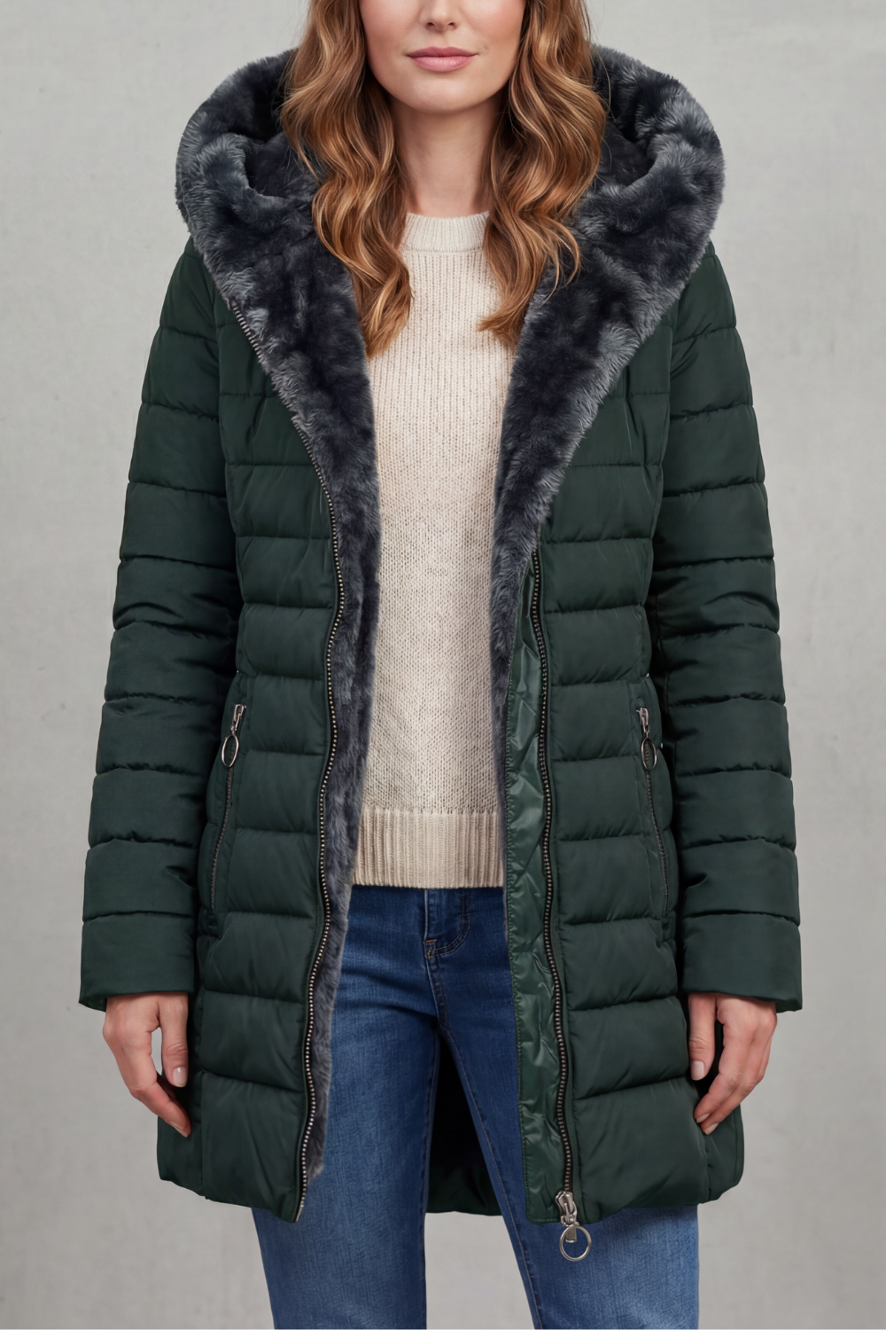 Elowen – Faux fur lined – Winter parka coat-10469896651095-ZARA MAE LONDON